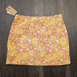 Floral Orange Skirt